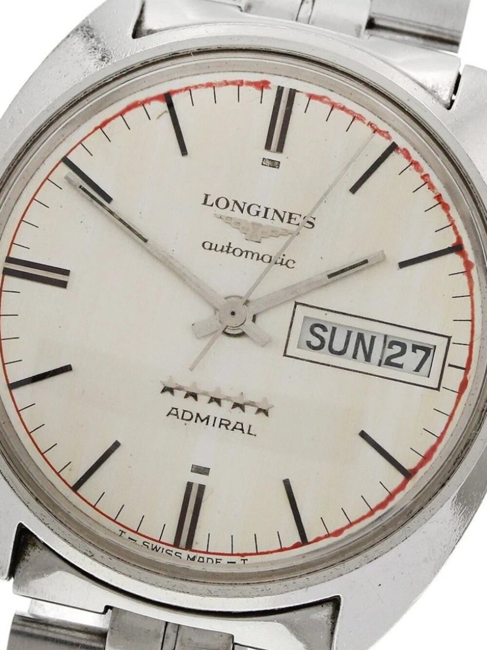 LONGINES Admiral Day date Silver Dial Automatic Men's Watch_